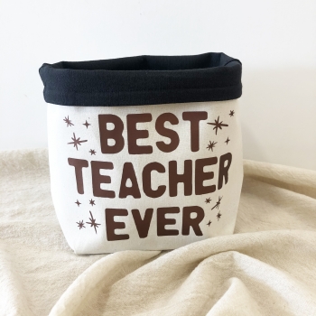 Cesta de Almacenaje "Best Teacher Ever"