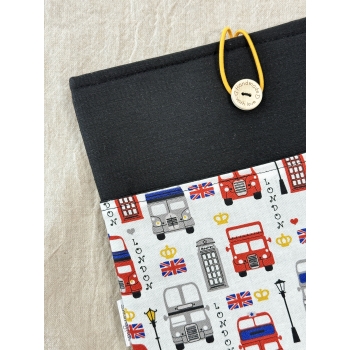 Funda Protectora "Londres" Negro con bolsillo