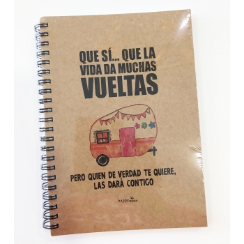 Cuaderno "La vida da muchas vueltas" de HappyMots