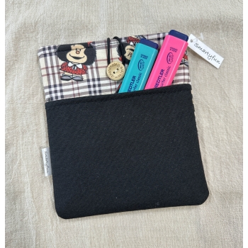 Funda Protectora para Ebook "Mafalda Cuadros" con bolsillo