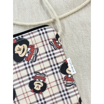 Bolsa Porta Móvil "Mafalda Cuadros"