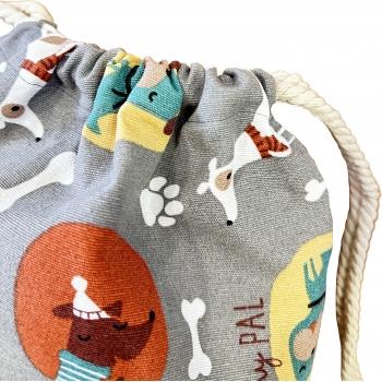 Mochila Infantil "Perros Gris"