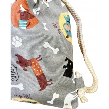 Mochila Infantil "Perros Gris"