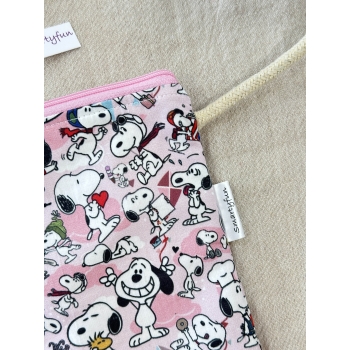 Bolsa Porta Móvil "Snoopy" Rosa