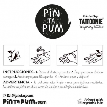 Tatuajes Temporales "Pin Ta Pum"