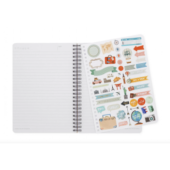 Cuaderno "Travel" A5 de LEGAMI con Stickers