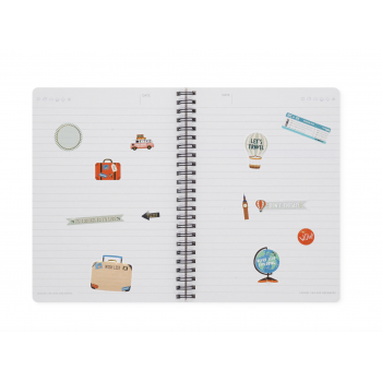 Cuaderno "Travel" A5 de LEGAMI con Stickers