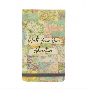 Libreta "Vintage Map Collage"