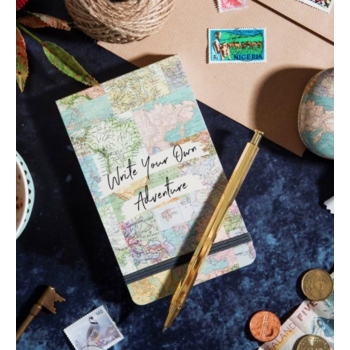 Libreta "Vintage Map Collage"